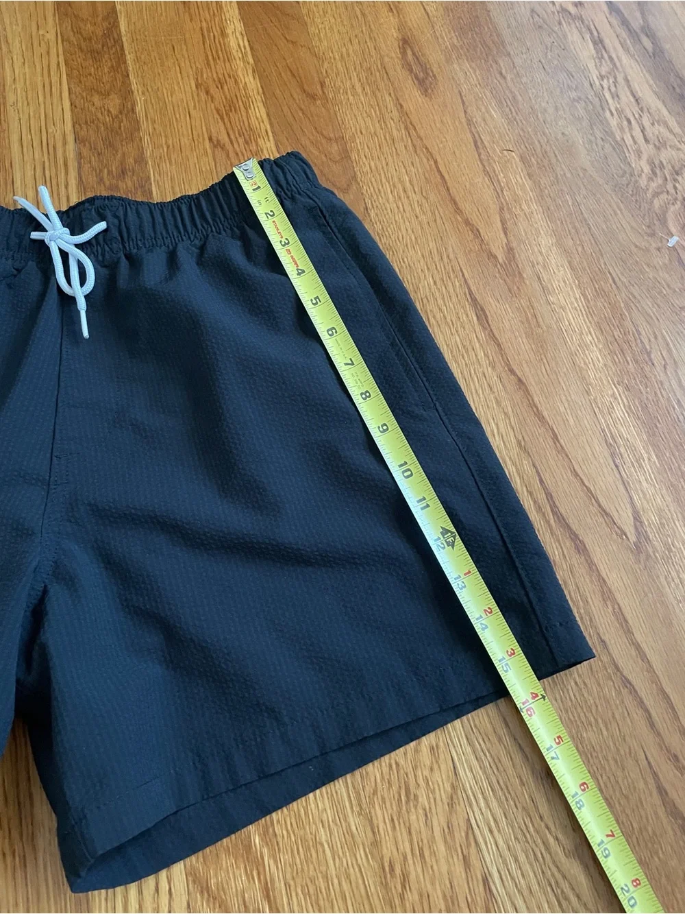 Hollister Men's Black lined seersucker swim Shorts M